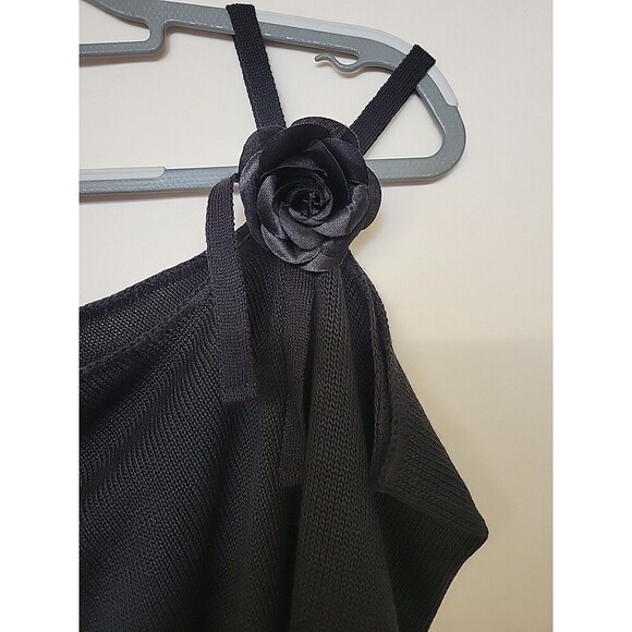 Lane Bryant Size 22/28 Black Rose One Shoulder Studded Sweater - Picture 2 of 7